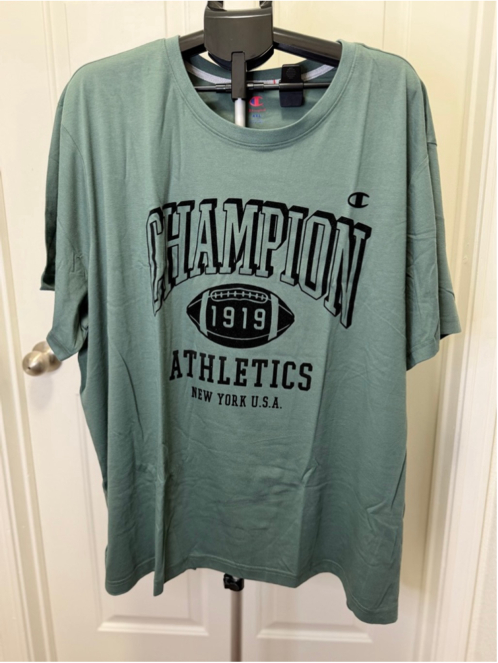 Champion Men’s Graphic T-Shirt Dark Forest Green 4XL NWT Cotton Short Sleeve - Picture 2 of 10